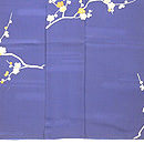 瑠璃色梅の訪問着　上前