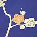 瑠璃色梅の訪問着　質感・風合