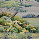 風景文様色留袖　質感・風合