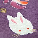 ホリヒロシ作「雪月花にうさぎ」の図付下　質感・風合