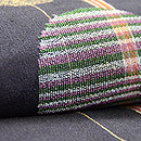 縞に子持ち丸紋お召袷 質感・風合