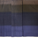 桔梗色織付下　上前