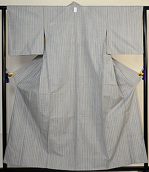 浦野理一作 縞の手紡糸紬