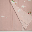 桜色花の丸絞り染付下　上前