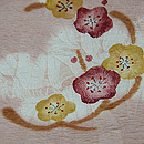 桜色花の丸絞り染付下　質感・風合