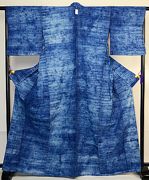 手紡ぎ木綿の絞り単衣