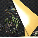 日菱文に四季の刺繍付下 上前