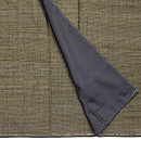 根岸色横段紬袷　上前