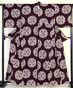 南部絞り紫根染単衣