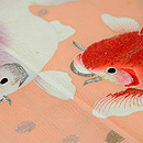 金魚づくし単衣訪問着　質感・風合