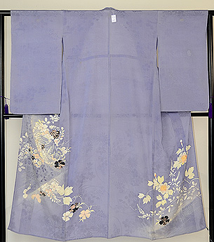 紋錦紗秋草の付下