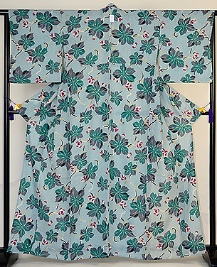 八ツ手の小紋単衣