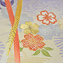 段ぼかし流れに松と桜の袷付下小紋　一つ紋