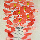 雲取りに藤の図単衣訪問着　質感・風合