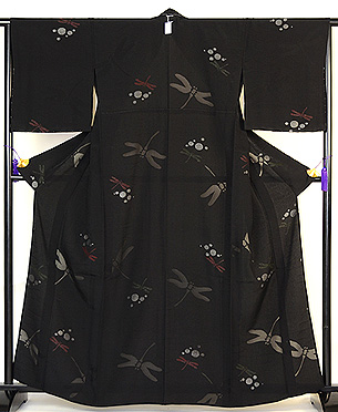 露芝にとんぼ錦紗小紋単衣