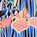 杜若模様単衣　質感・風合