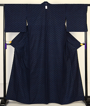 麻の葉文様綿薩摩単衣