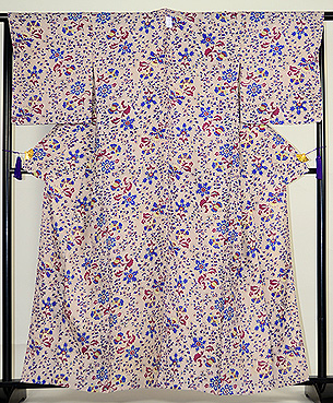 アールデコ文様絽小紋