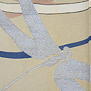 露芝に蜻蛉模様三つ紋単衣絵羽織　上前