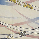 露芝に蜻蛉模様三つ紋単衣絵羽織　質感・風合