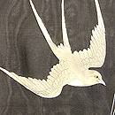 飛翔燕の図紗羽織　上前