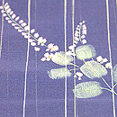 萩の花模様紗小紋　質感・風合