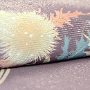 流水にあざみ漆銀訪問着　質感・風合