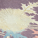 流水にあざみ漆銀訪問着　質感・風合