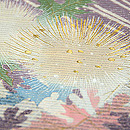 流水にあざみ漆銀訪問着　質感・風合