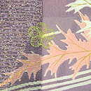 流水にあざみ漆銀訪問着　背紋