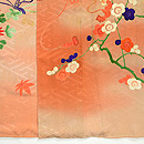 梅、笹、南天と菊祝い結び訪問着　上前