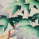 一つ紋紫ぼかし楓付下　質感・風合