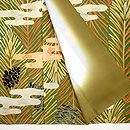 薄香色刷毛目模様に春秋の花尽くし小紋　上前