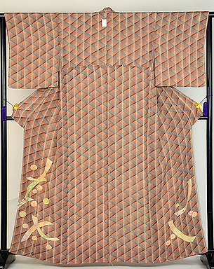 短冊に菊散らし文様散歩着