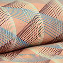 短冊に菊散らし文様散歩着　質感・風合