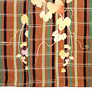 変わり三升格子に蔦のお散歩着　上前