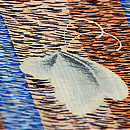 棒縞に蝶の小紋　質感・風合