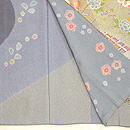 松井青々作　絞りに花唐草文様訪問着　上前