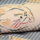 唐獅子文様袷小紋　質感・風合