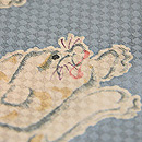 唐獅子文様袷小紋　質感・風合