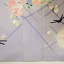 撫子透かし織蜻蛉柄単衣　上前