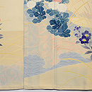 雲取りに秋の花模様袷訪問着　上前