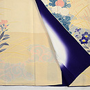 雲取りに秋の花模様袷訪問着　上前