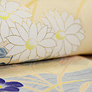 雲取りに秋の花模様袷訪問着　質感・風合