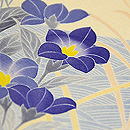 雲取りに秋の花模様袷訪問着　質感・風合