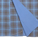 弁慶格子の本場結城紬　上前