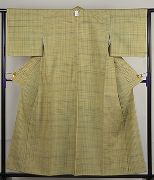 春色の矢鱈格子紬