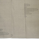 ベージュに霞文様  本場結城　上前