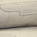 ベージュに霞文様  本場結城　上前