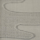 ベージュに霞文様  本場結城　質感・風合